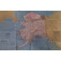 1975 Folded Wall Map of ALASKA Published By National Geographic 89cmx70cm