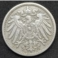 1900 Germany 5 Pfennig - Wilhelm II type 2 - small shield