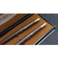 Brown Parker Ball Pen and Pencil Set in Parker Case -U.S.A  - T-Ball Refill is dry