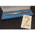 Vintage 1/20 12kt gold filled Cross Ballpoint pen in Case with warranty card- Ink dry