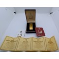 Vintage Dunhill US.RE 24163 Patented Lighter in Box with Instructions -Switzerland,need a service