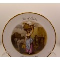 Vintage Tuscan Fine English Bone China'Cries of London' Plate made in England 208mm. Some scratches