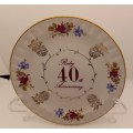 Vintage AVON `RUBY 40th Anniversary`Plate by Wood & Sons Plate Stafforshire England 198mm