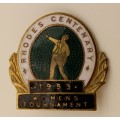 Vintage 1953 Rhodes Centenary Womans Tournament bowling Pin 29x28mm