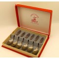 Vintage Nickel Silver Spoon set made in Holland - Boxed