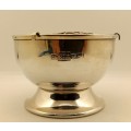 Vintage CW Royal Sable Silver Plate on Copper Rose Bowl Made in Salisbury Zimbabwe 67x103mm