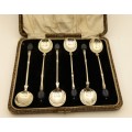 Antique or Vintage Silver Plate Coffee Bean Spoons EPNS made in England -Boxed 115mm