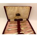 Antique or Vintage EPNS silver plated Cake Fork set in Box
