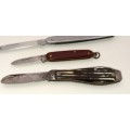 3 Small vintage Pocket Knifes