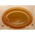 1940 -1950s Vintage Anchor Hocking Fire-King Glass Peach Lusterware Oval Meat Platter-(2 available)