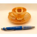 1940 -1950s Vintage Anchor Hocking Fire-King Glass Peach Lusterware Demitasse Duo-USA-(5 available)