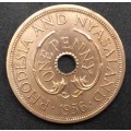 1956 Rhodesia and Nyasaland 1 Penny - Elizabeth II