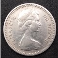 1964 Rhodesia 1 Shilling / 10 Cents - Elizabeth II 2nd portrait