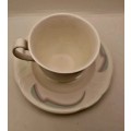 Vintage 1986 Royal Albert Bone China HORIZONS Aurora series Tea Duo -(Cup is chipped)