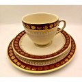 Vintage Crown Ducal A.G.R. England burgundy & gold Trio (2 available)