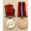 WW2 Africa Service Medal and 1939-1945 Full size Medals issued to 125498 R. Mcgibbon