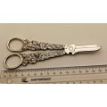 Antique / Vintage Mappin & Webb Plated Grape scissors made in England