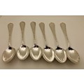 6 x Large Vintage E&Co R Elkington Plate Spoons (High Quality) 189mm