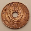 1942 East Africa 10 Cents - George VI- Circulated