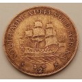 1943  South Africa ½ Penny - George VI