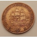 1943  South Africa ½ Penny - George VI