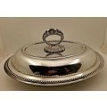 Vintage Silver Plated Tureen with removable Butlers Key (Plating very Good)