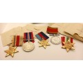 Group of 5 WW2 Medals with Ribbons in Original packaging issued to S.A Smyth -Engraved