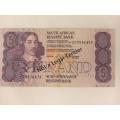 Vintage Reserve Bank Circulated R5 Note CF 9936479 -CL Stals