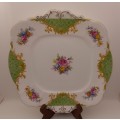 Vintage Paragon Fine Bone China Rockingham Green Cake Plate - By Appointment to the Queen
