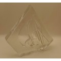 Glass / Crystal SHIP Paperweight 158x165x22mm  872 grams