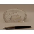 Collectable Mats Jonasson Full Lead Crystal Paperweight made in Sweden -581 Grams