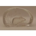 Collectable Mats Jonasson Full Lead Crystal Paperweight made in Sweden -581 Grams