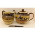 Rare Antique A.J Wilkinson Homeland Series Australia Royal Staffordshire Teapot and Creamer
