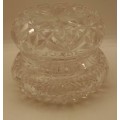 Vintage Crystal PUFF BOX and COVER 80x103mm