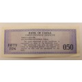 1979 Bank of China, Foreign Exchange Certificate, Fifty Fen