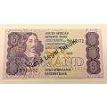 1984 -5 Rand  Uncirculated-Signature de Kock