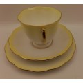 Royal Albert Rainbow Yellow tea Trio (cup has a chip on bottom rim)