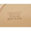 large 270mm Vintage COSMOPOLITAN Service Plate 23 Karat Gold - Made in the U.S.A