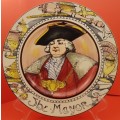Vintage 1940's Royal Doulton D6283 The Mayor Wall plate 265mm