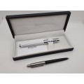 Original Balmain Ball point Pen in Case -Paris- Branded -Liberty - Compare size with parker in Photo