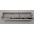 White Parker Rollerball in Case with extra refill - Branded Denel