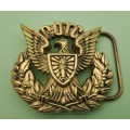 1970's R.O.T.C Reserve Officer Training Corps Eagle Crest Shield Solid Brass Vintage Belt Buckle