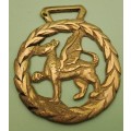 Vintage Horse Brass Wales  -83x70mm