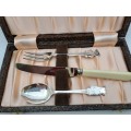 Vintage Knife,Fork and Spoon set Boxed -A Dorada Quality Product-Rockingham plate EPNS A1 Sheffield