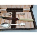 Vintage Knife,Fork and Spoon set Boxed -A Dorada Quality Product-Rockingham plate EPNS A1 Sheffield
