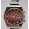 Rare Vintage FORTIS Automatic Brain Matic alarm  Mens watch- working