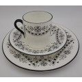 Vintage Shelley Art Deco China Demitasse Cup with saucer and side plate Rd 674953 - England