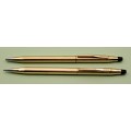 Pre-owned - Cross 1/20 10kt Rolled Gold Pen and Pencil set Made in Ireland -Ink still ok  -In Case