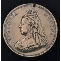 1897 United Kingdom Medal - Queen Victoria Diamond Jubilee 37mm -11 Grams