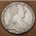 1780  Austrian Empire (SILVER .833)  1 Thaler - Maria Theresia Vienna -(243 year old Coin)